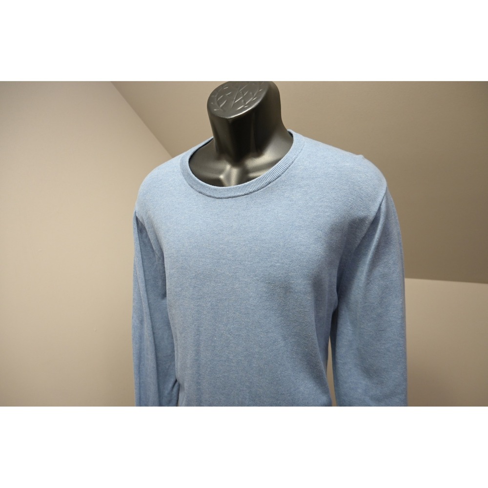 J.Crew Crew Neck Pullover Sweater Mens XL Light Blue 100% Cotton Excellent